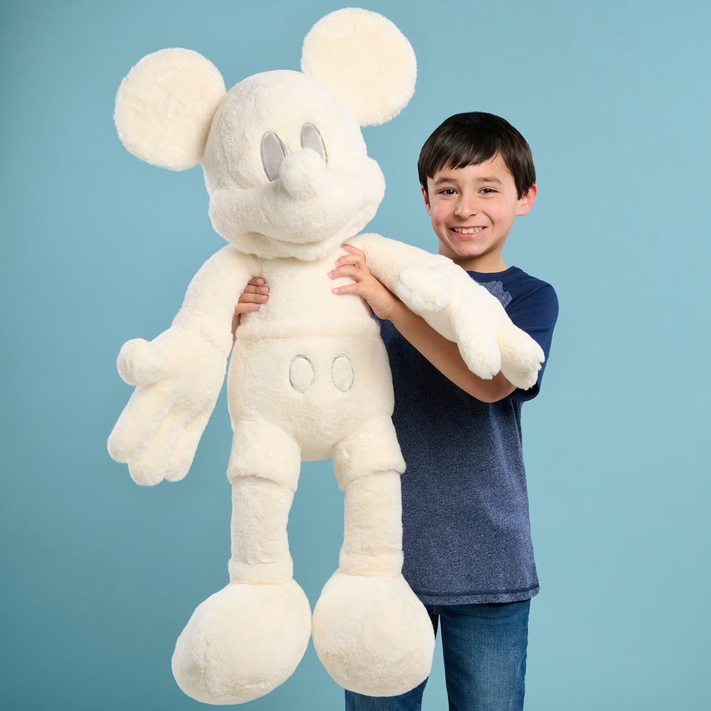 NEW Disney Classic Mickey Mouse 40" Monochromatic Jumbo Plush - Cream - Picture 4 of 5